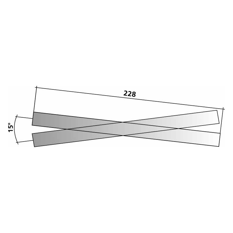 Croisement Elite 15° L 228 mm code 83 HO Tillig 85160  - Maketis