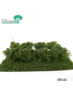 Set de 8 petits buissons vert été Profiline Silhouette 252-22 - Maketis
