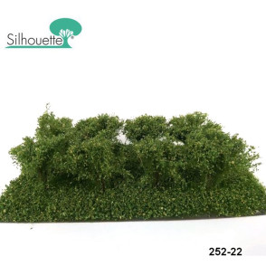 Set de 8 petits buissons vert été Profiline Silhouette 252-22 - Maketis