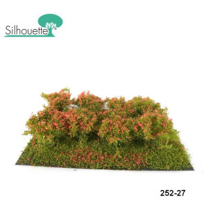 Set de 8 petits buissons fleuri rouge Profiline Silhouette 252-27 - Maketis