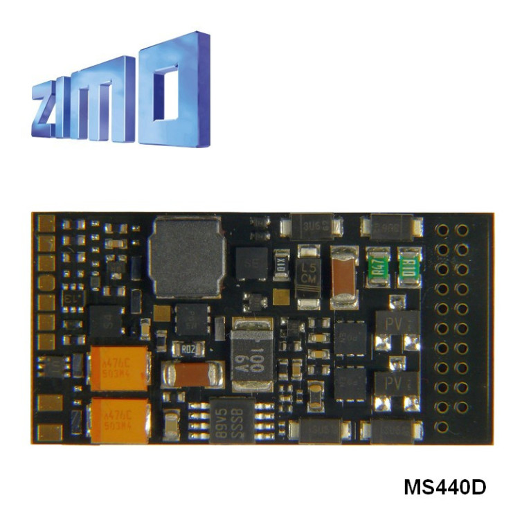 Décodeur sonore 16 bits Zimo MS440 DCC avec interface 21MTC MS440D