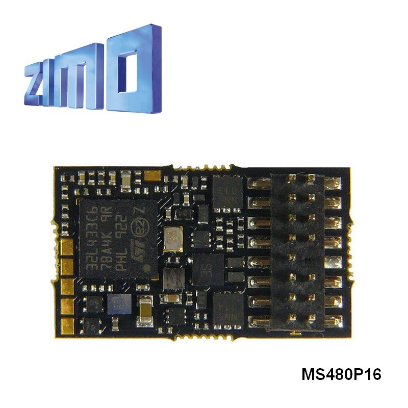 Décodeur sonore 16 bits Zimo MS480 DCC Plux16 MS480P16