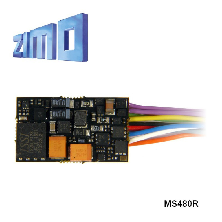 Décodeur sonore 16 bits Zimo MS480 DCC 8 broches NEM652 MS480R - Maketis