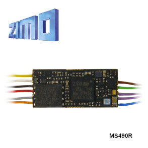 Décodeur miniature sonore 16 bits Zimo MS490 DCC 8 broches NEM652 MS490R - Maketis