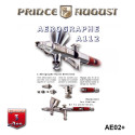 Ensemble Aérographe HD et Compresseur + Ultra Cleaner Prince August PAA202+ - MAKETIS