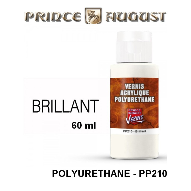 Vernis Brillant 60 ml Prince August Polyurethane PAPP210 - MAKETIS Vernis Brillant 60 ml Prince August Polyurethane PAPP210 - MAKETIS