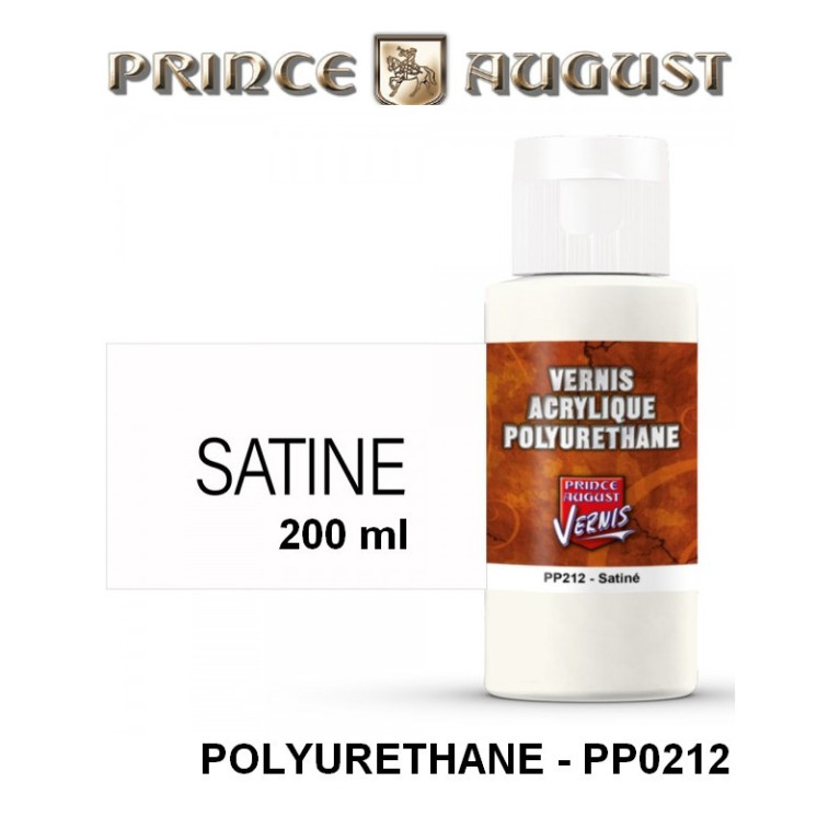 Vernis Satiné 200ml Prince August Polyurethane PAPP0212 - MAKETIS Vernis Satiné 200ml Prince August Polyurethane PAPP0212 - MAKETIS