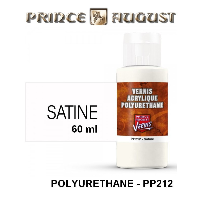 Vernis Satiné 60 ml Prince August Polyurethane PAPP212 - MAKETIS