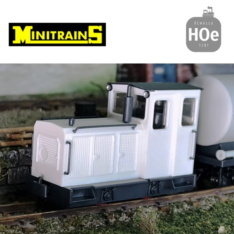 Locomotive diesel Schöma blanche HOe Minitrains 2080 Locomotive diesel Schöma blanche HOe Minitrains 2080