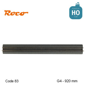 Rail droit Roco G4 avec traverses bois Code 83 HO 42406 - Maketis