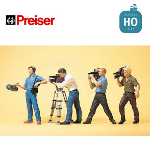 Equipe de télévision HO Preiser 10421 - Maketis