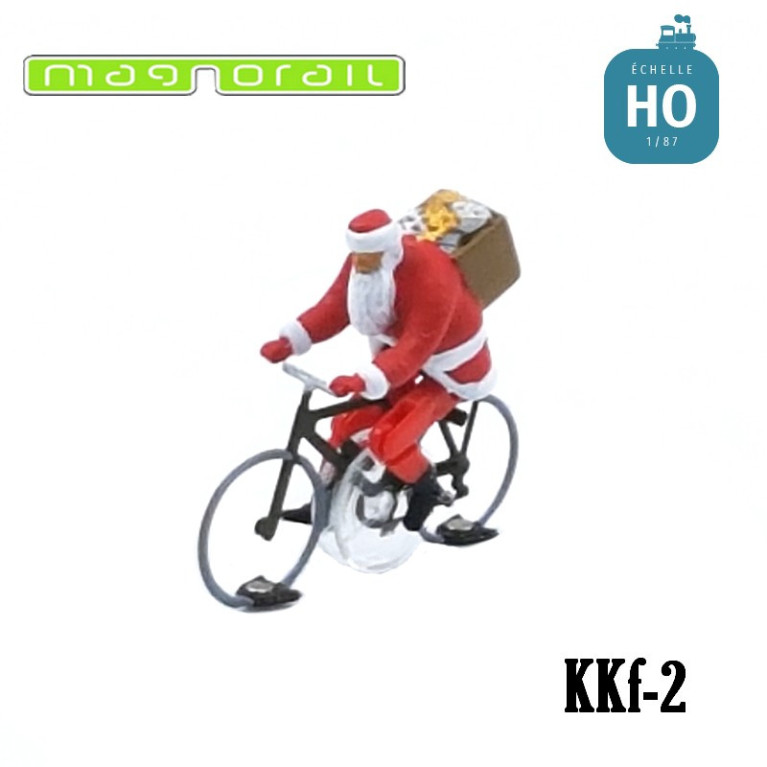Santa Claus bicycle  Ready to Run H0 for Magnorail System KKf-2