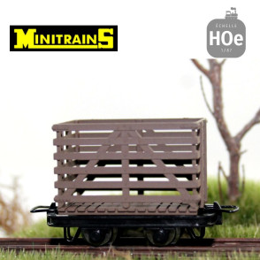Set de 4 wagonnets transport de tourbe HOe Minitrains 5187 - Maketis