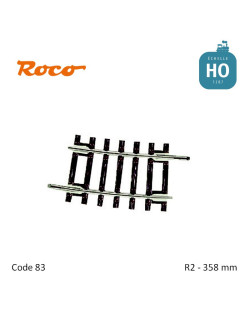 Rail courbe Roco-Line R2 1/4 358 mm code 83 HO Roco 42408 - Maketis