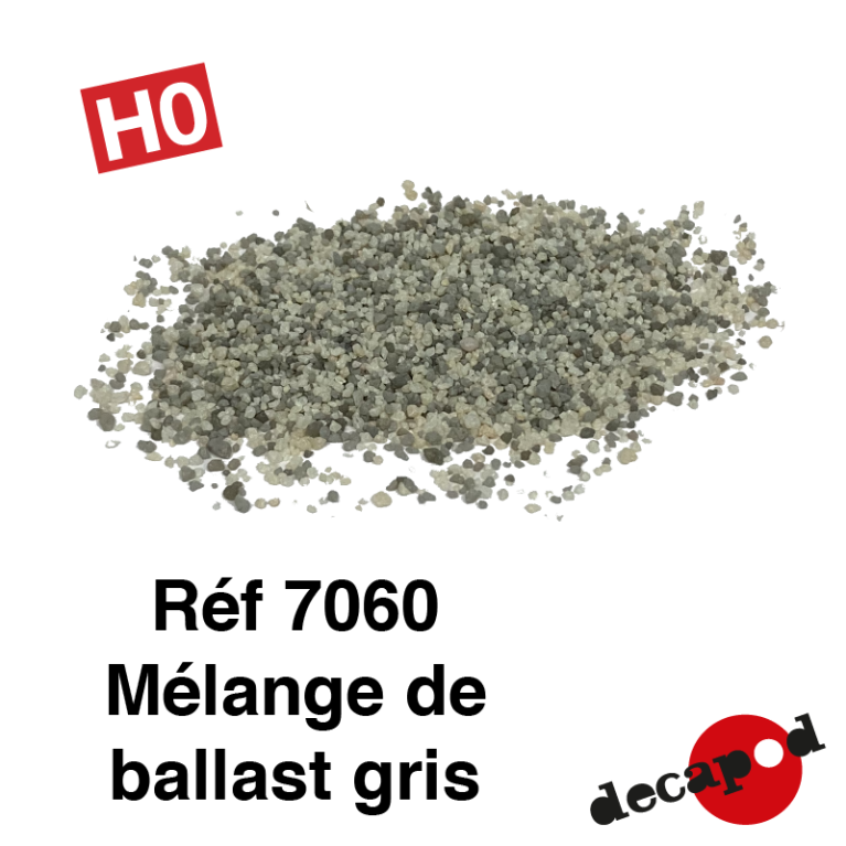 Mélange de ballast gris 500 ml HO Decapod 7060-Maketis