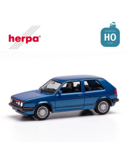 Golf II GTI VW avec jantes sport bleu métallique HO Herpa 430838 - Maketis