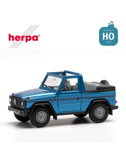 Cabriolet Mercedes-Benz G bleu clair métallisé HO Herpa 430845 - Maketis