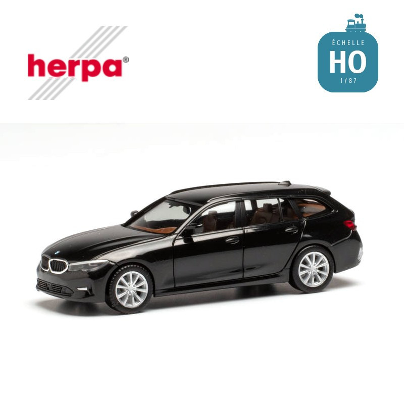 BMW Série 3 Touring noir brillant HO Herpa 420839-002-Maketis
