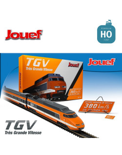 Coffret de 4 éléments TGV Sud-Est SNCF Orange EP IV HO Jouef HJ2412 - Maketis
