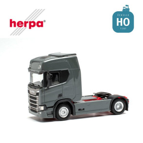 Tracteur Scania CR HD gris acier HO Herpa 307185-003 - Maketis
