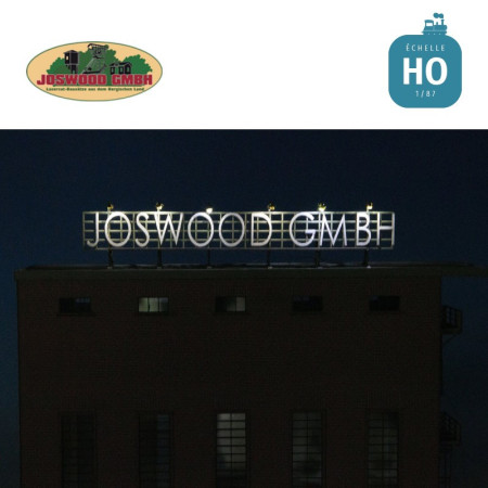 Panneau publicitaire préparé pour l'éclairage LED HO Joswood 40175 - Maketis
