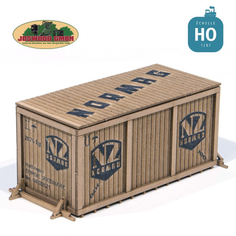Caisse en bois avec cadre "Normag" HO Joswood 40429 - Maketis Caisse en bois avec cadre "Normag" HO Joswood 40429 - Maketis