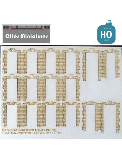 Moulures d’encadrements en briques HO Cités miniatures ED-073-2-HO - Maketis