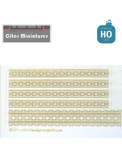 Chaînes d’angles en briques HO Cités miniatures ED-071-2-HO - Maketis