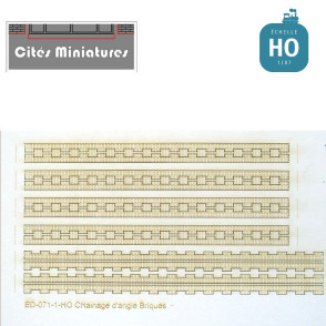 Chaînes d’angles en briques HO Cités miniatures ED-071-2-HO - Maketis