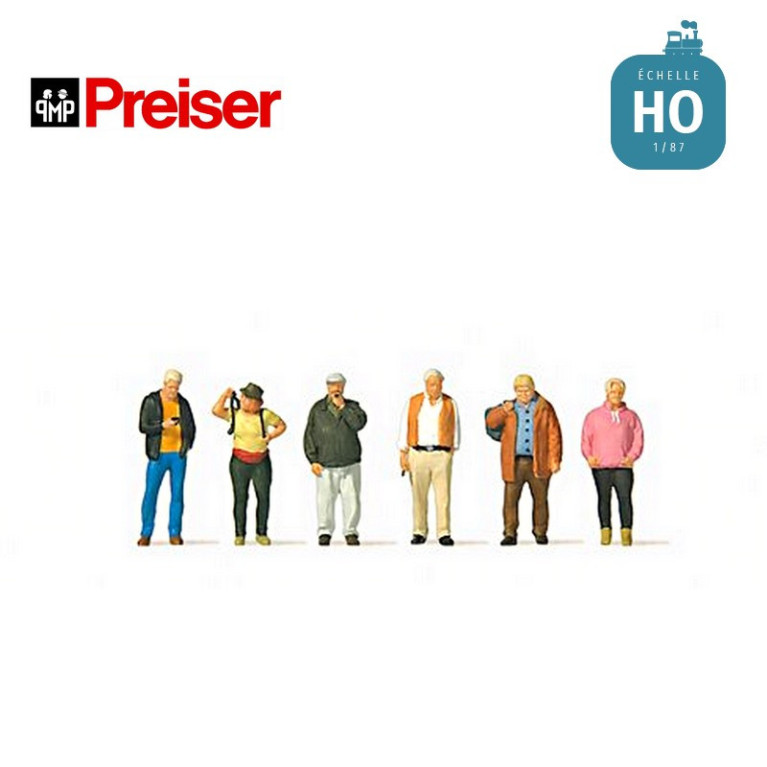 Passants en attente sur le quai HO Preiser 10724 - Maketis Passants en attente sur le quai HO Preiser 10724 - Maketis