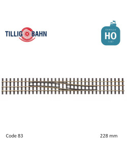 Gleiswechsel links/rechts H0-H0e, Länge 228 mm Tillig 85185 - Maketis