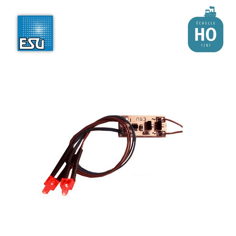 Kit éclairage feux de fin de convoi ESU 50705 2 Leds rouges - Maketis