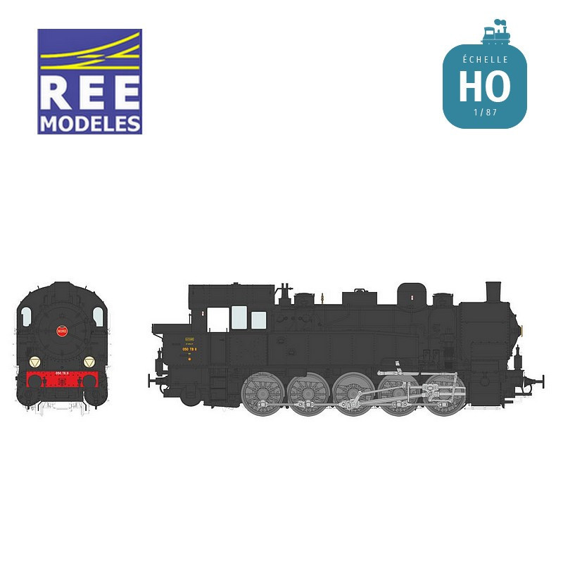 Locomotive Vapeur ExT16 Allemande 050 TB 11 NORD SNCF EP III Digital son & fumée HO REE MBE-008 - Maketis