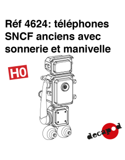 Antikes SNCF-Telefon mit Rufton und Kurbel (8 St) H0 Decapod 4624