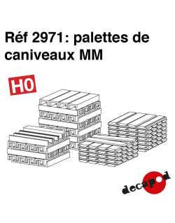 Palettes de caniveaux MM (4 pcs) HO Decapod 2971 - Maketis