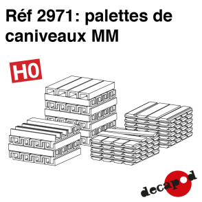 Palettes de caniveaux MM (4 pcs) HO Decapod 2971 - Maketis