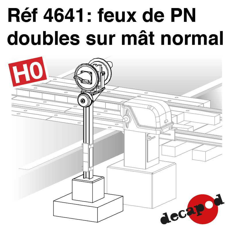 Feux de PN doubles sur mat normal HO Decapod 4641 - Maketis