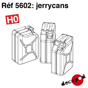Jerrycans (12 pcs) HO Decapod 5602 - Maketis