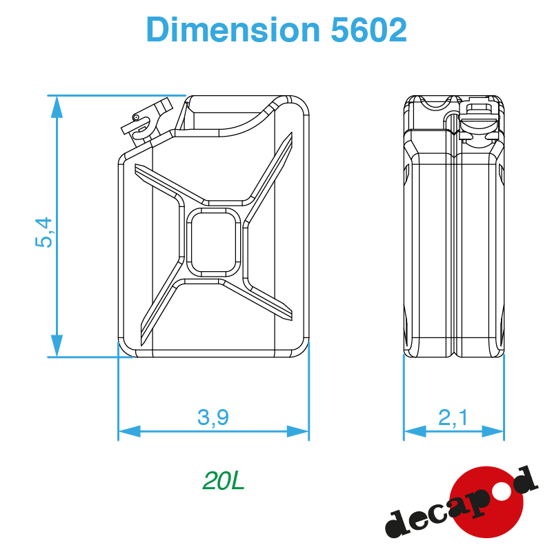 Jerrycans (12 pcs) HO Decapod 5602 - Maketis