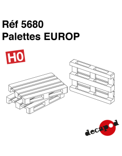 Palettes Europ (12 pcs) HO Decapod 5680 - Maketis