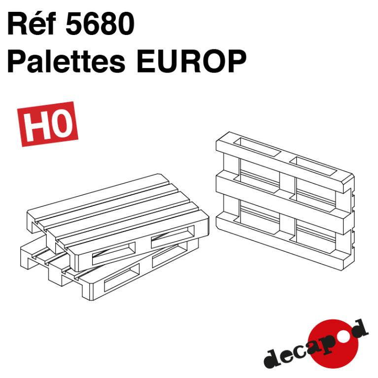 Palettes Europ (12 pcs) HO Decapod 5680 - Maketis