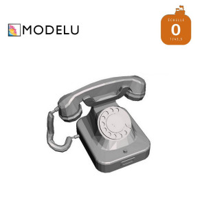 Téléphone à cadran rotatif en bakélite O Modelu 2874-043 - Maketis