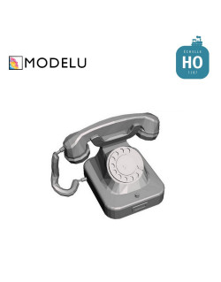 Téléphone à cadran rotatif en bakélite HO Modelu 2874-087 - Maketis