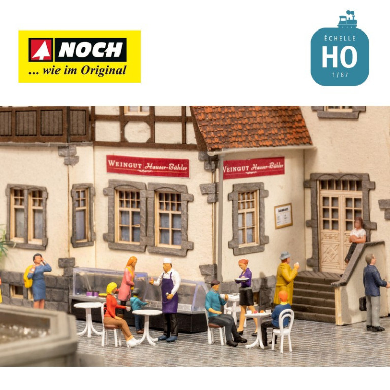 Figurines thématiques "Café" HO Noch 12245 - Maketis Figurines thématiques "Café" HO Noch 12245 - Maketis