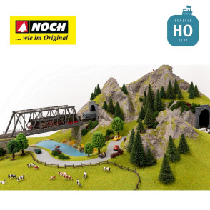 Set de démarrage "Construction de réseau de train miniature" HO Noch 60804 - Maketis