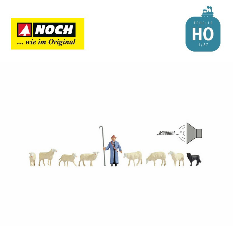 Module son "Troupeau de moutons" 9 pièces HO Noch 12854 - Maketis
