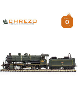 Locomotive 140 C 362 région Ouest livrée verte et noire filets jaunes SNCF Ep III Analogique O Chrezo 140-04