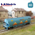 Wagon céréalier Tagnpps bleu clair MILLET Maïs EP VI HO LS Models 30587 - Maketis