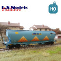 Wagon céréalier Tagnpps bleu clair MILLET Maïs EP VI HO LS Models 30587 - Maketis