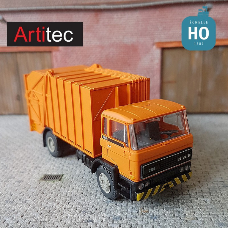 Modellbahn-Manufaktur - Artitec - DAF, camion poubelle, orange (HO)